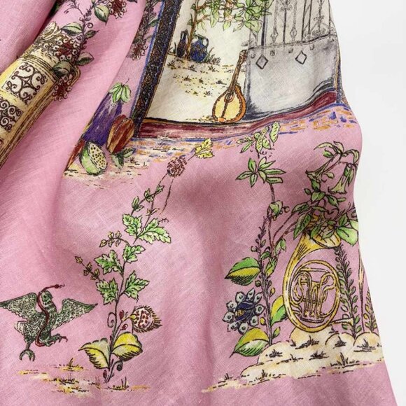 ALEMAIS Multicolour Monte Midi Dress in Linen - Picture 13 of 16